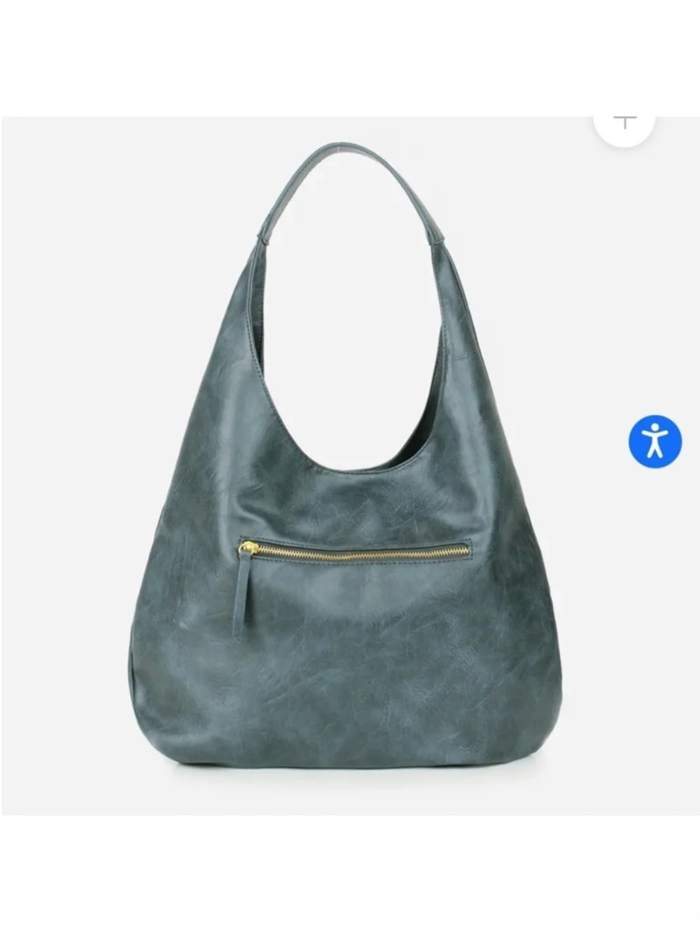 Fawn Slouchy Tote Shoulder Bag Faux Leather Bag Grey NEW NWT